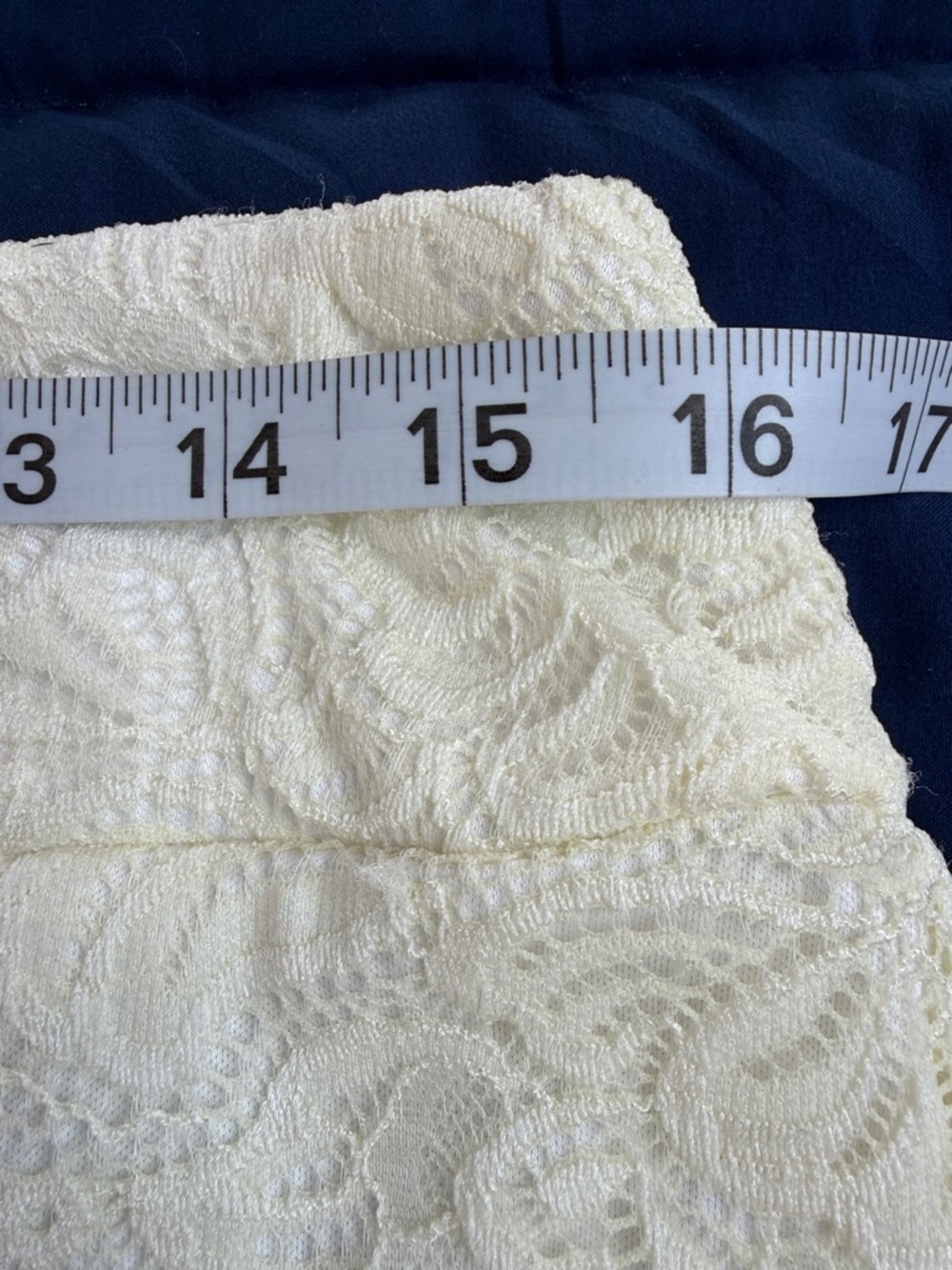 Cato Wide Leg Lace-Overlay Pants in Ivory - Picture 6 of 12